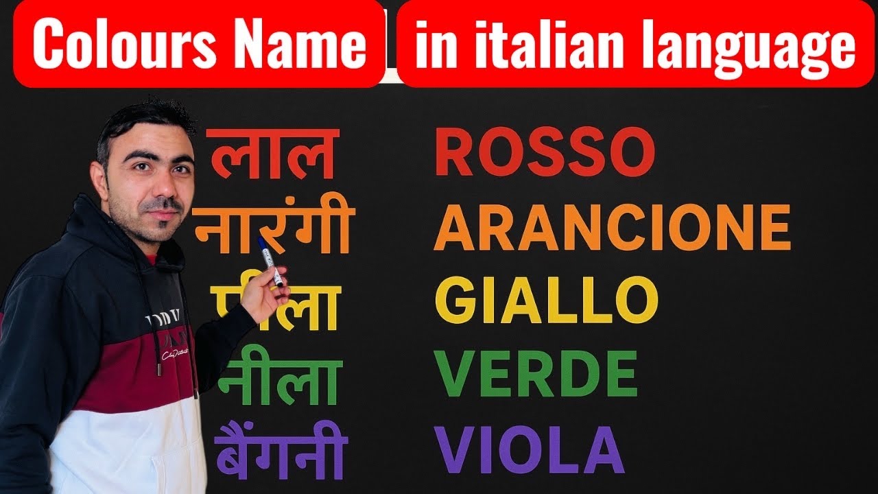 Hindi To italian language 🎨 इटालियन भाषा में रंगों के नाम | Learn Colors in Italian | आसान तरीका