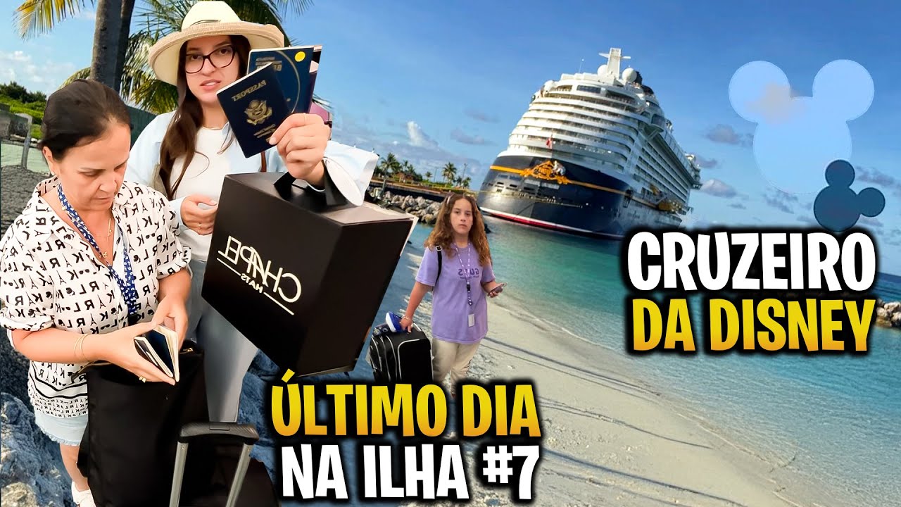 Último dia no cruzeiro FOMOS NUMA  PRAIA EXCLUSIVA DA DISNEY- ENCONTRAMOS O PARAÍSO