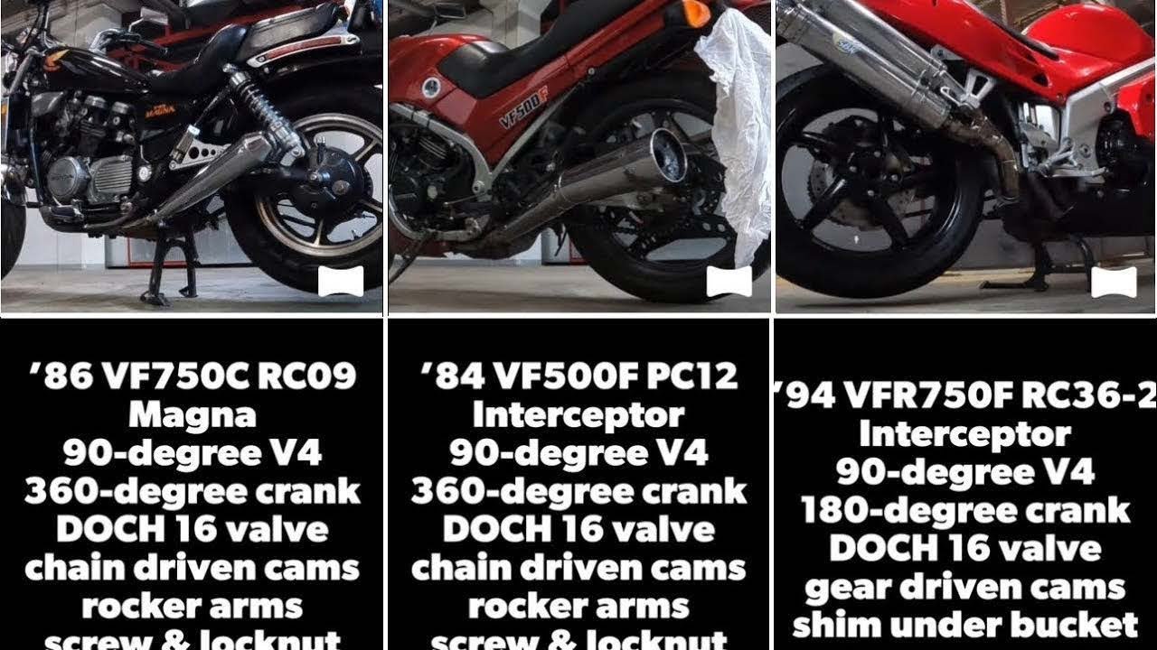 Honda V4 sound compilation / comparison RAW 4K