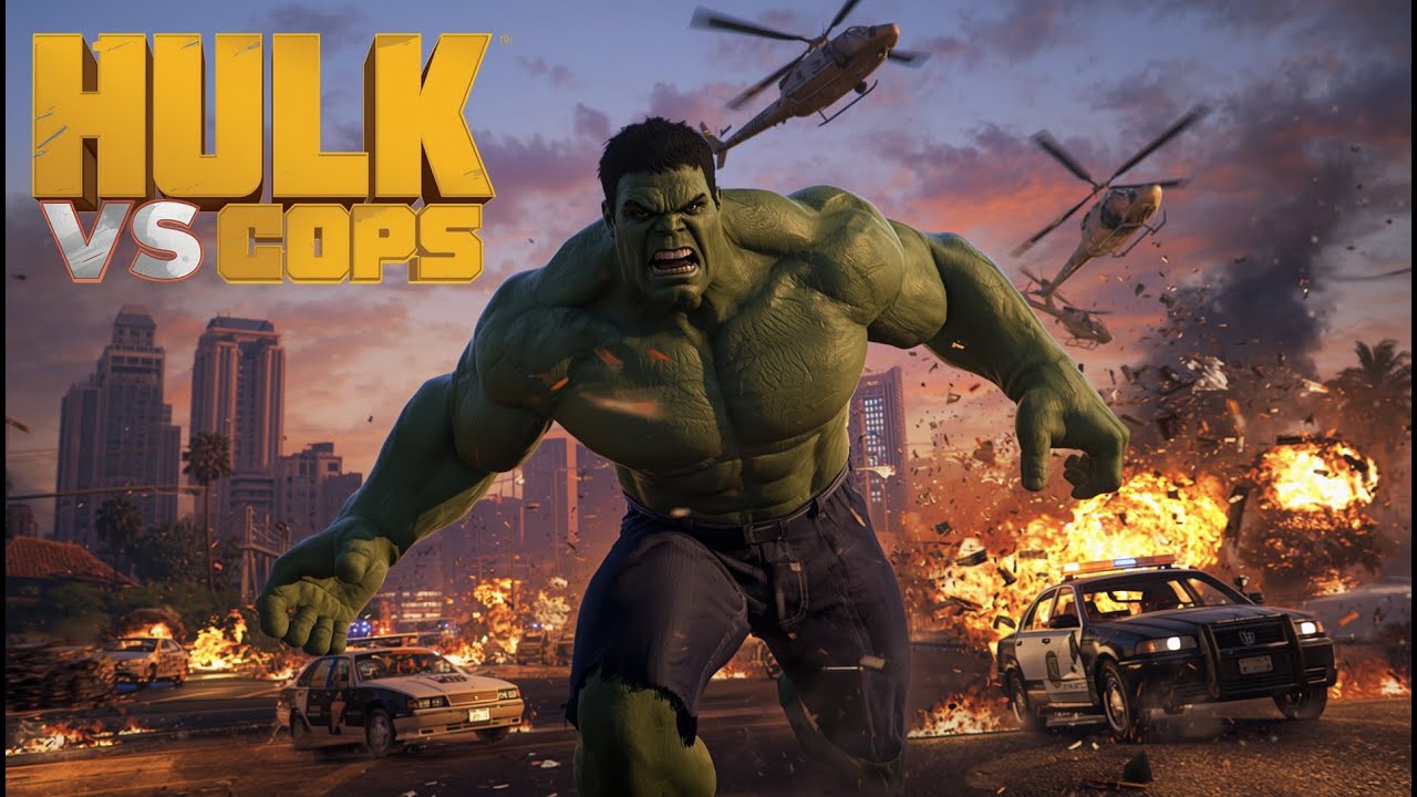 HULK vs COPS in GTA 5 🔥 | Incredible Hulk Rampage in Los Santos (GTA 5 Mods)