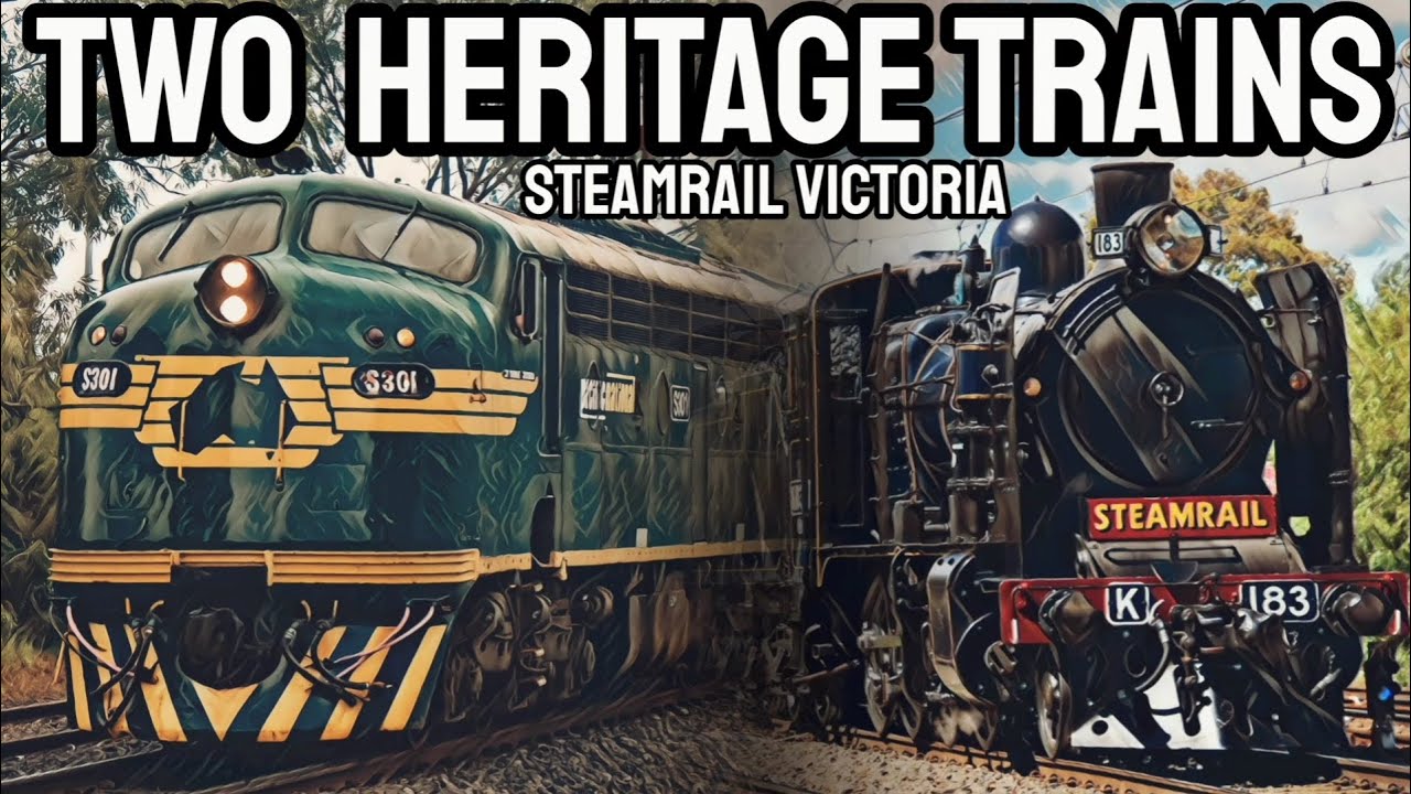 Two Heritage Trains at ONCE! | SRV's CMV Shuttles & Carriage transfer to Castlemaine! | 2024