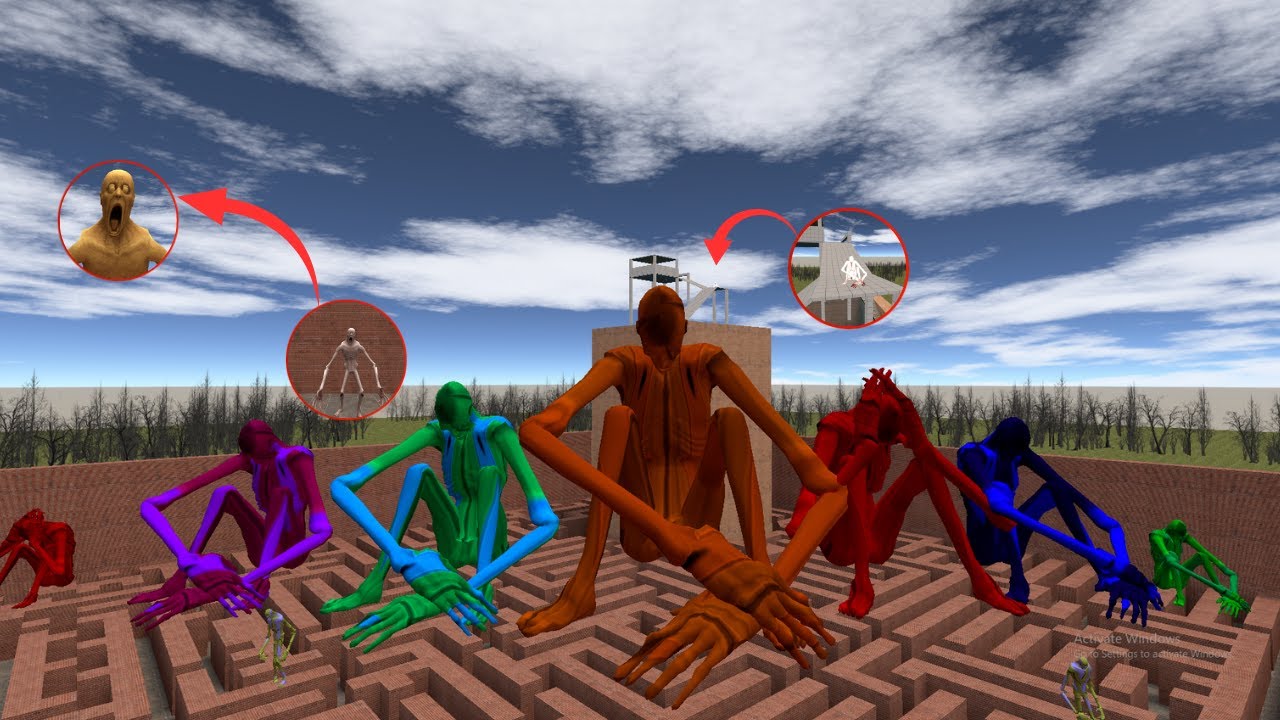 Never Trap SCP-096 in a Maze… 😨 (Color SCP Army)  #GMod_troll #NexTBots