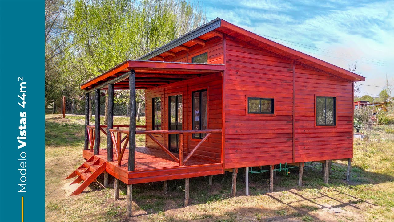 Caba&ntilde;a de Madera Vistas de 44m&sup2; | Dise&ntilde;o y Calidad en Construcci&oacute;n Prefabricada