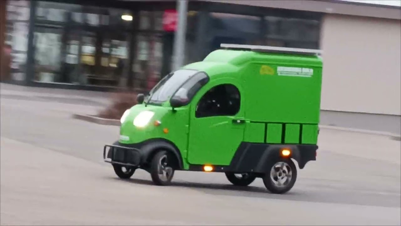 Neues Fahrvideo Transporter Van, identisch wie Elektro Frosch Max Kabinenroller, Volta Cargo e-mobil