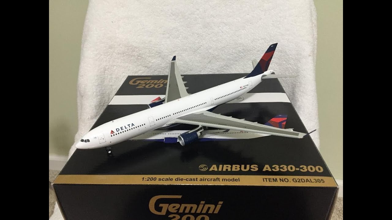 (4K) Gemini200 Delta A330-300 unboxing
