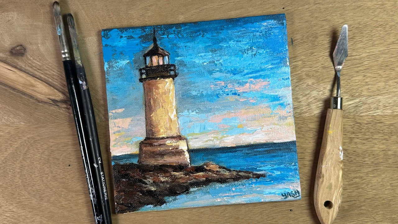 Beacon of Hope :: Acrylic painting timelapse
