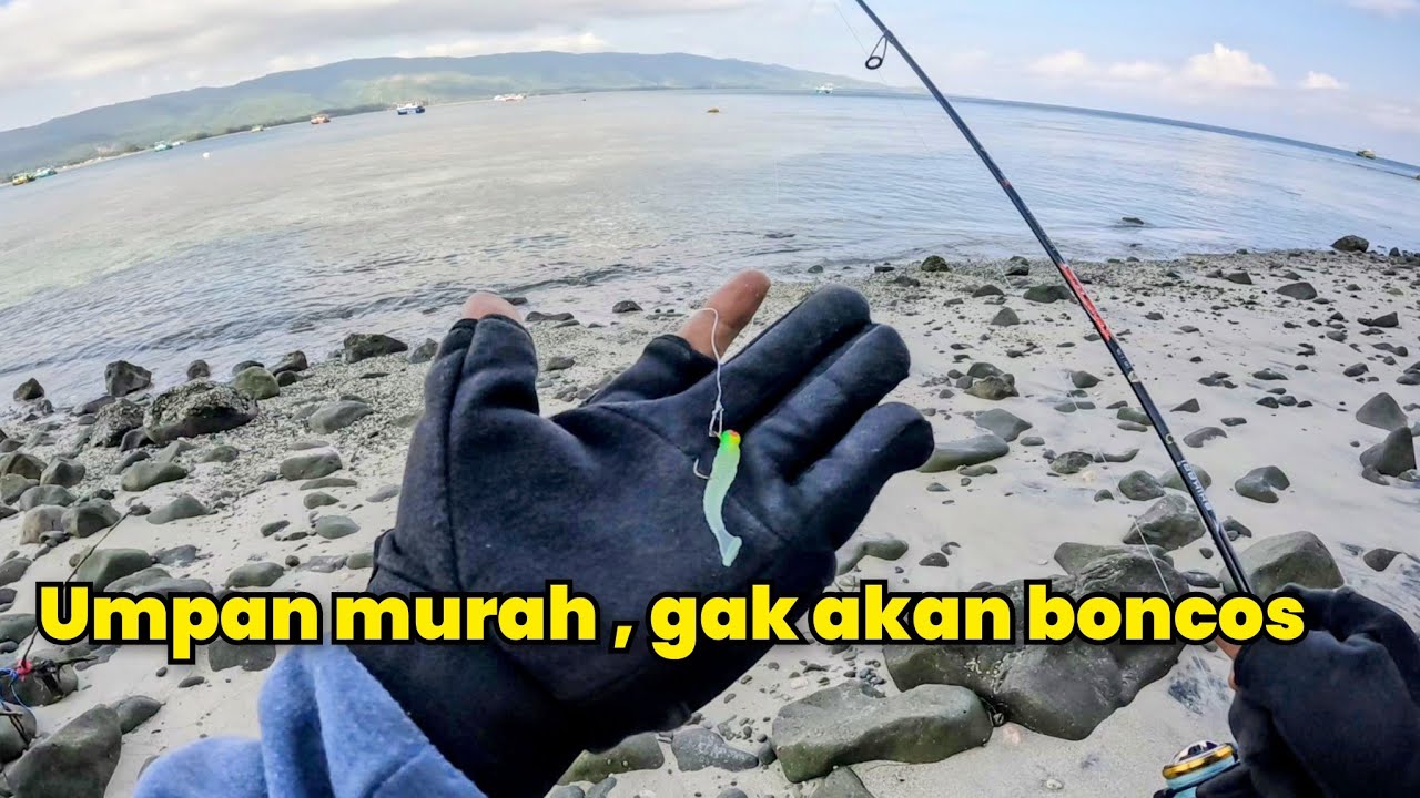 Mancing kerapu di spot karang dangkal | Ultralight fishing video | Soft lure 