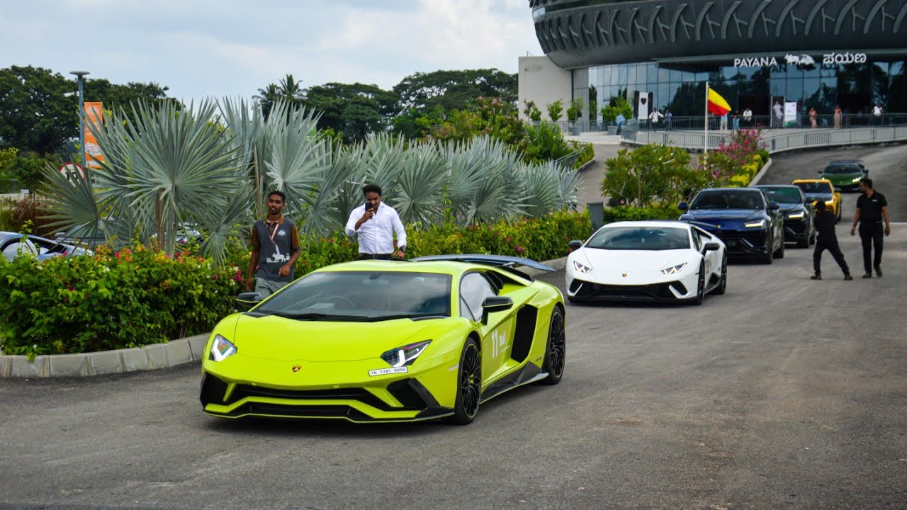 Compilation from the Bengaluru Lamborghini Bull-Run 2024!