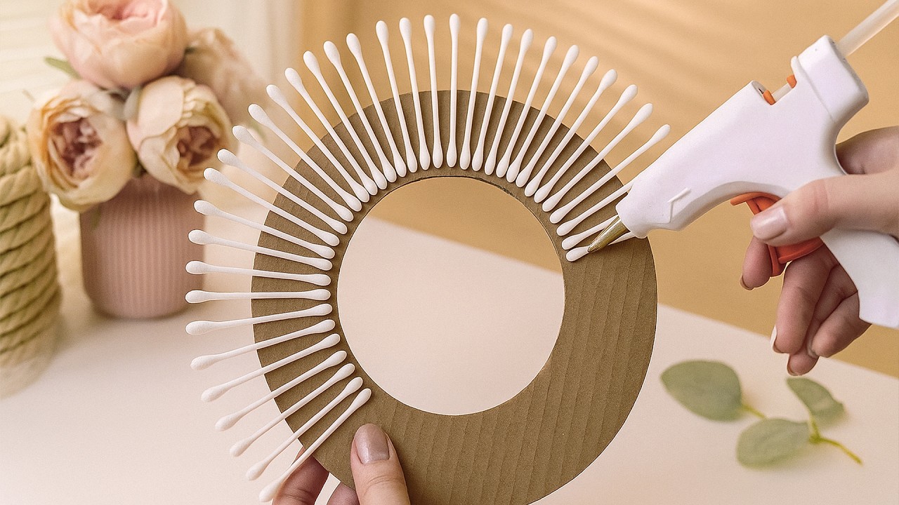How Beautiful!😍 IDEA for Home Decor from Cardboard and Cotton swabs! The best from waste