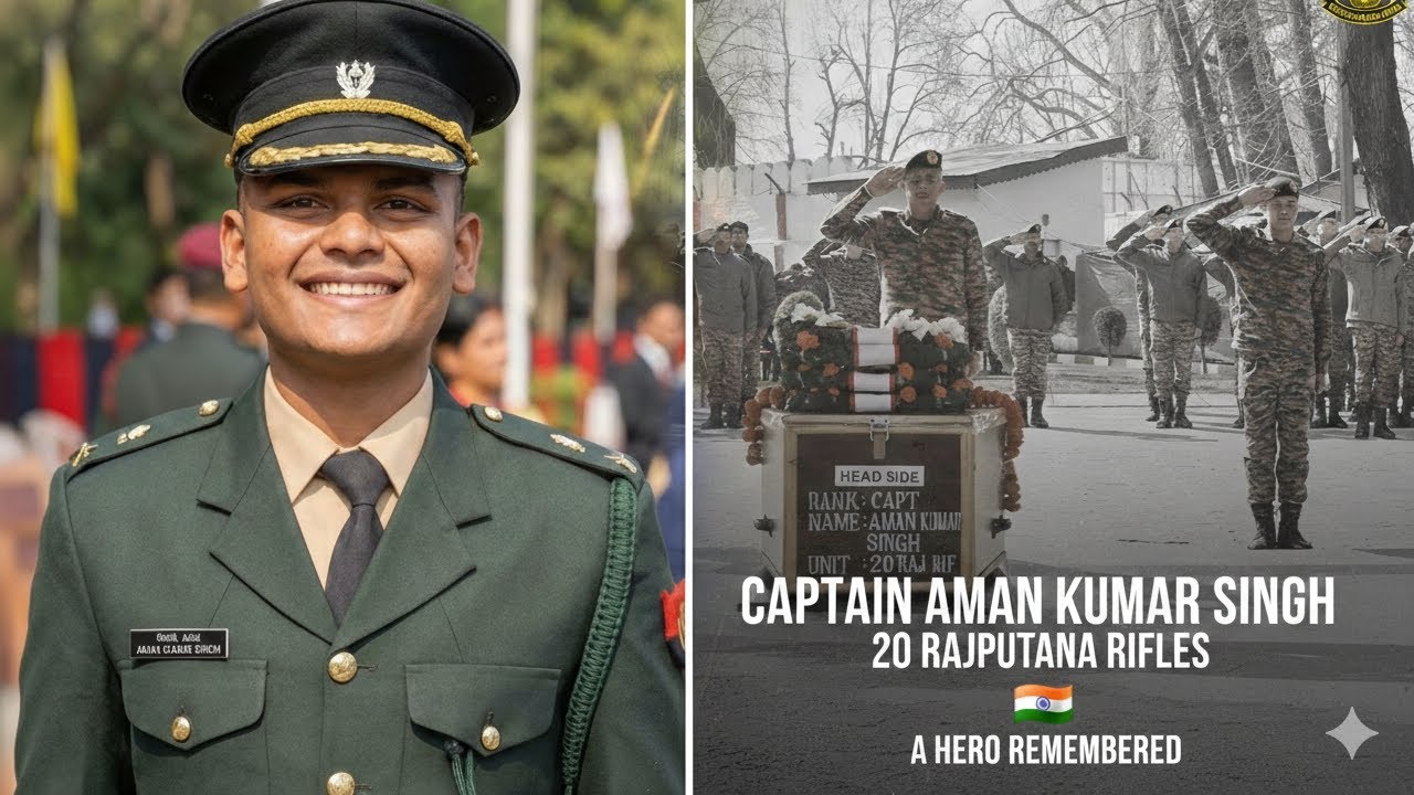 Indian Army Captain Aman Kumar Singh 💐🇮🇳| 20 Rajputana Rifles ⚔️| Martyred on Duty at Baramulla 🙏.
