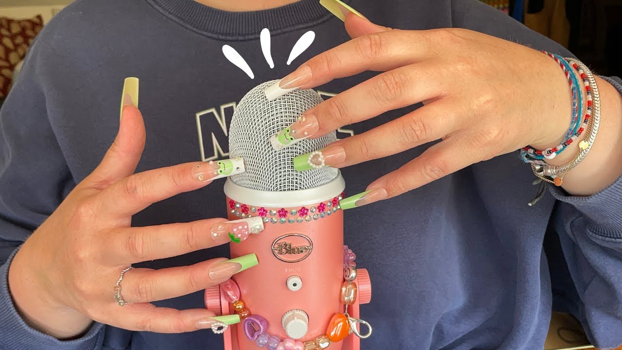 ASMR Mic Scratching ⭐︎ (bare, foam, fluffy cover) & Triggers on top of the Mic ⭐︎ No Talking