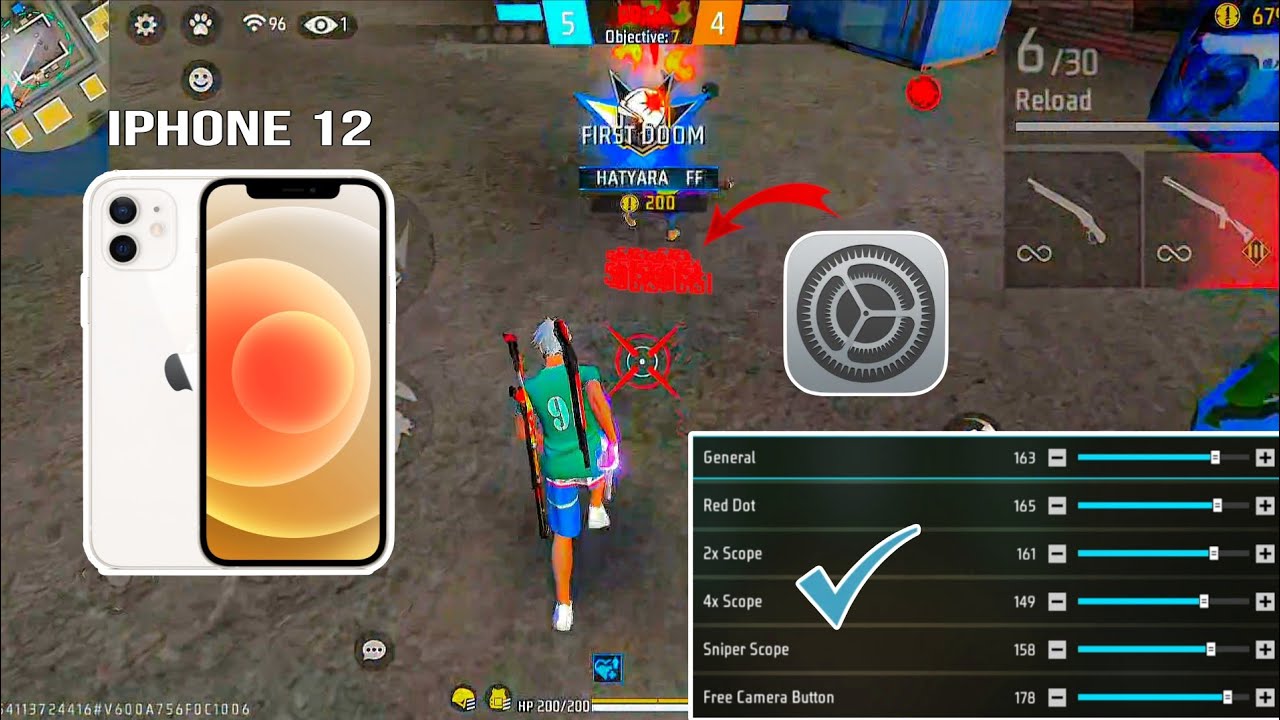 iphone 12 free fire sensitivity settings l ⚙️ iphone 12 free fire headshot settings l ⚙️