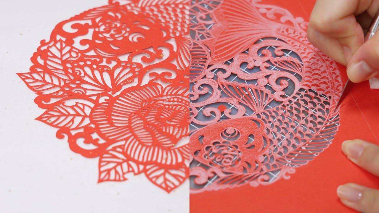 Making Chinese Paper Cut Art For Spring Festival | 春节剪纸