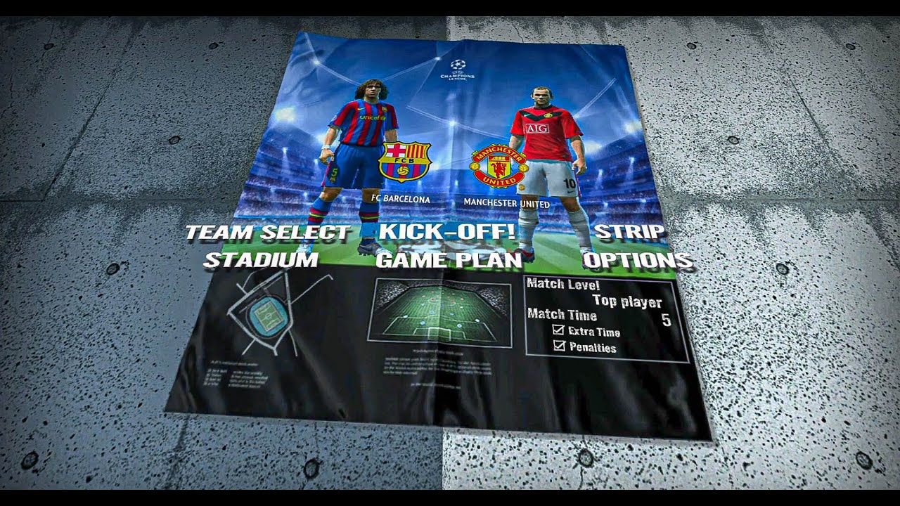 PES 2010 Champion League Barcelona VS Man. United