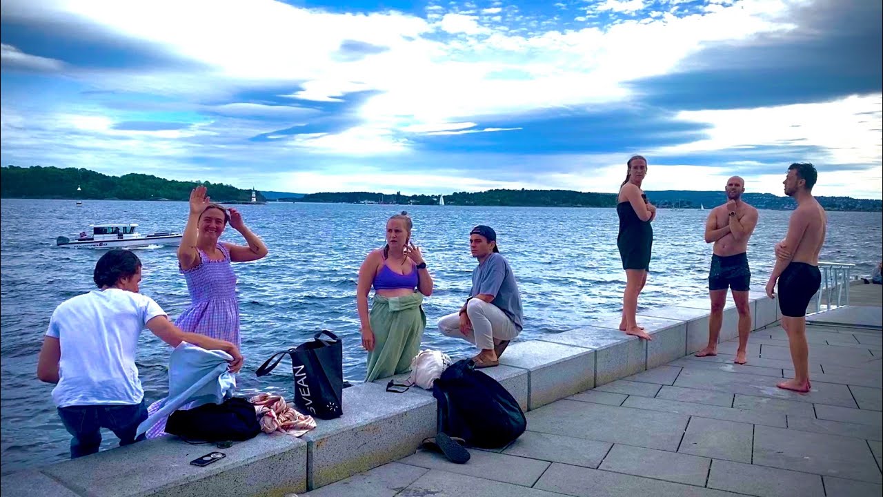 BEACH WALK OSLO NORWAY 🔥 HOT SUMMER #osloelsa67