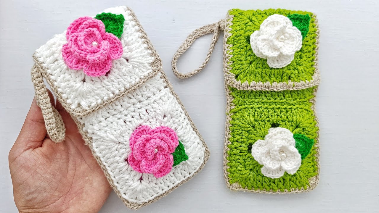 Capa de celular de crochê 🧶