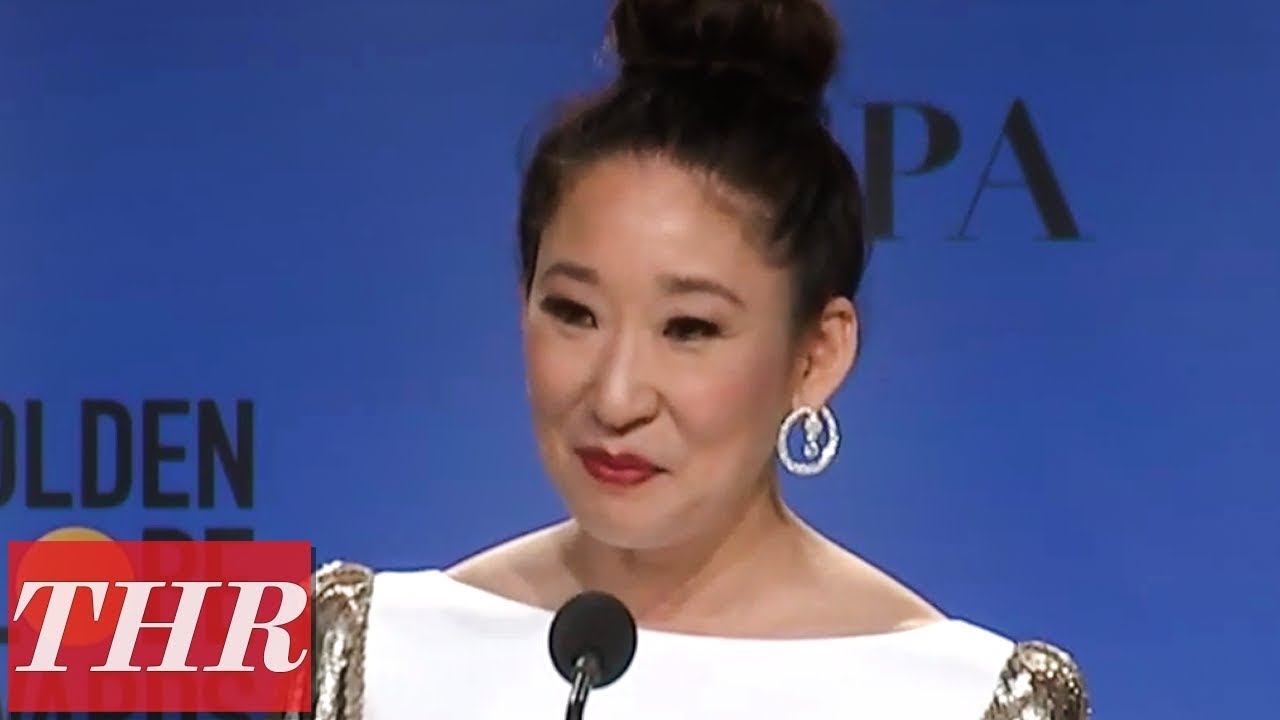 Golden Globes Winner Sandra Oh Full Press Room Speech | THR