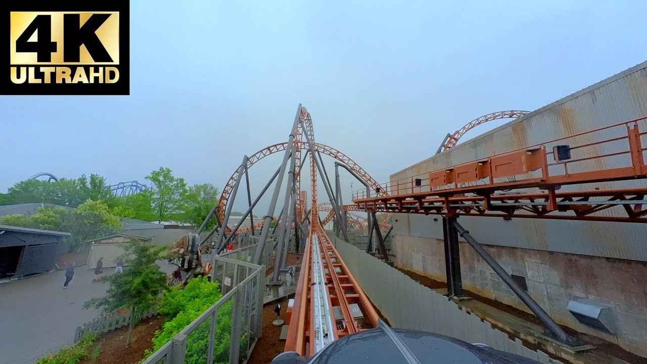 *4K* Copperhead Strike Carowinds Pov! Carrowinds Launch Coaster!