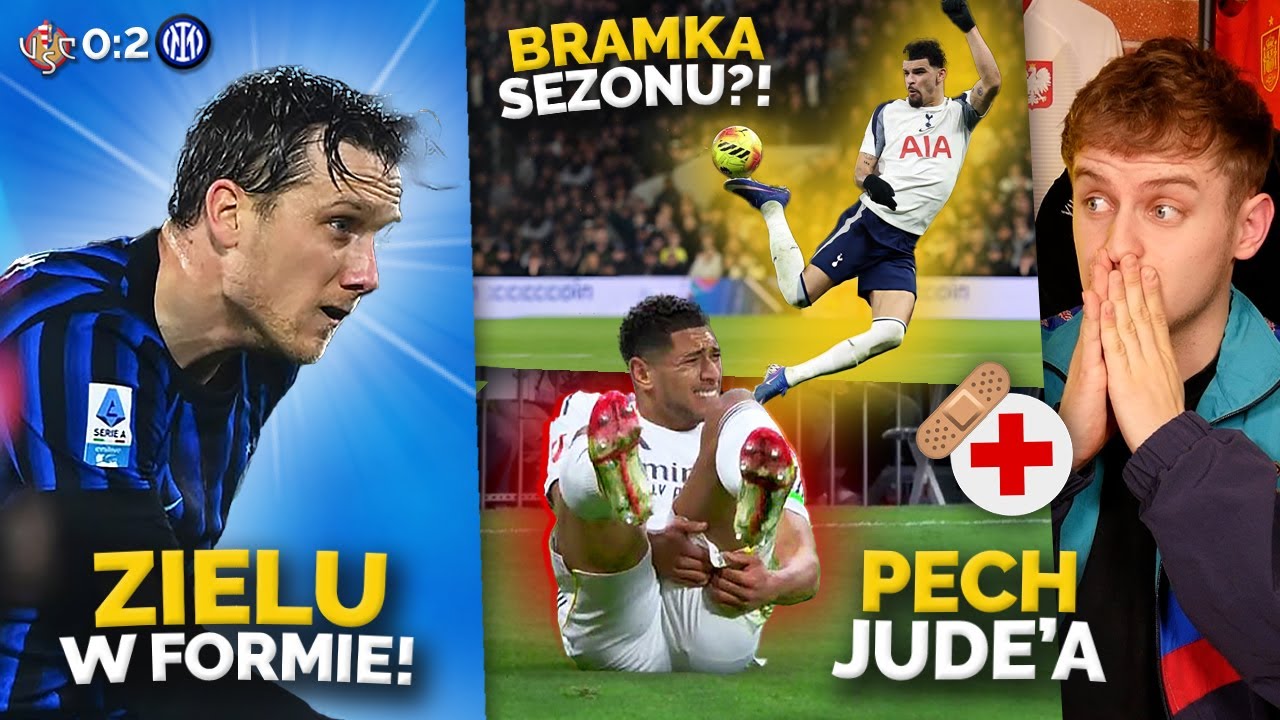 PETARDA z 30 metrów Zielińskiego! GOL SEZONU Premier League? Bellingham kontuzjowany!