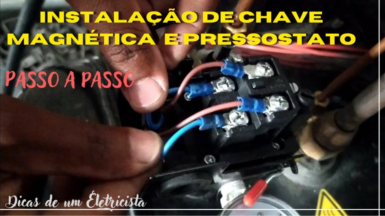 Como instalar um compressor de forma correta com pressostato, relê térmico e chave magnética.