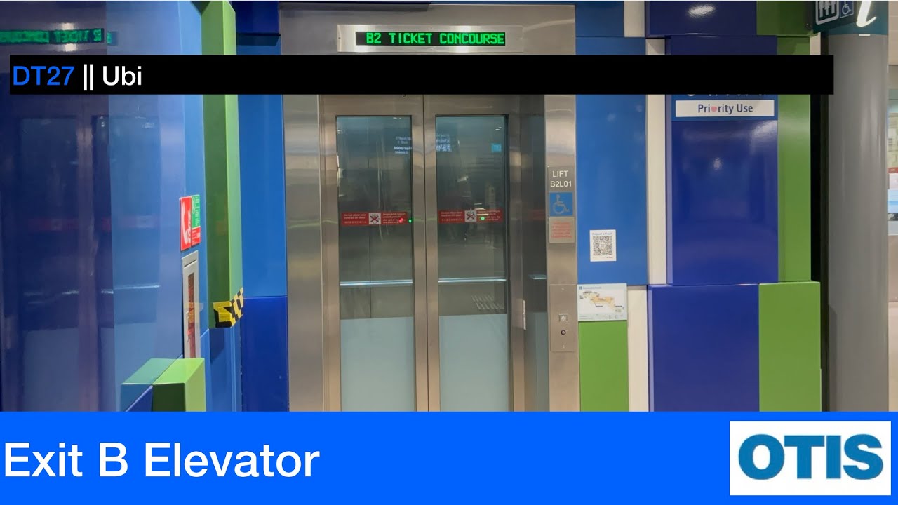 Ubi MRT Station || Otis Elevator (Exit B)
