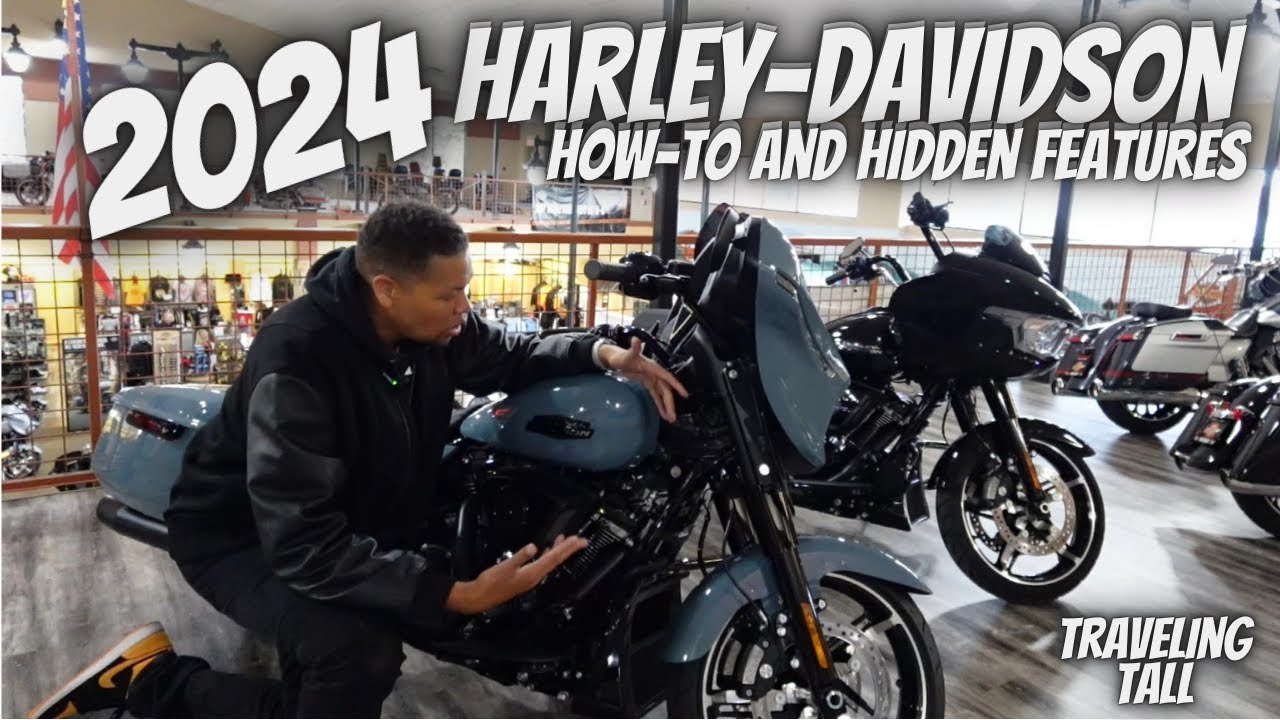 Инструкции и скрытые функции мотоциклов Harley-Davidson Road Glide и Street Glide 2024 года.