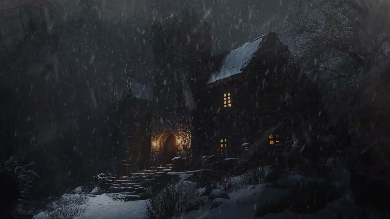 10 Hours of Deep Relaxing Sleep to Ghostly Castle Winds & Chilling Howling Blizzard Sounds