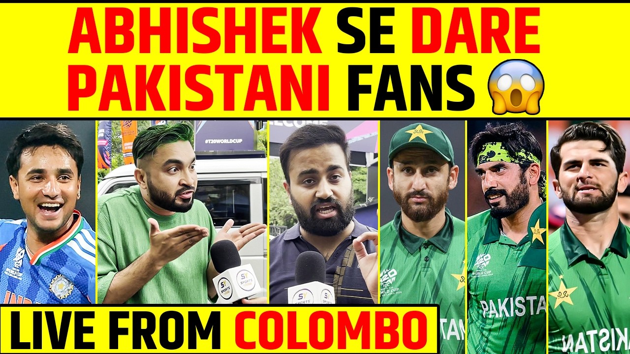 ABHISHEK SHARMA SE DARE PAKISTANI FANS 😱 | VIRAL FANS REACTION IND VS PAK FROM COLOMBO #indvspak