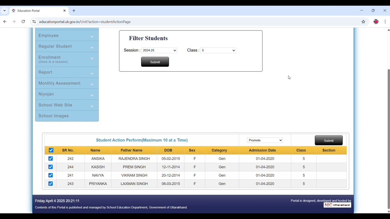 How to Update Students Details in Education Portal