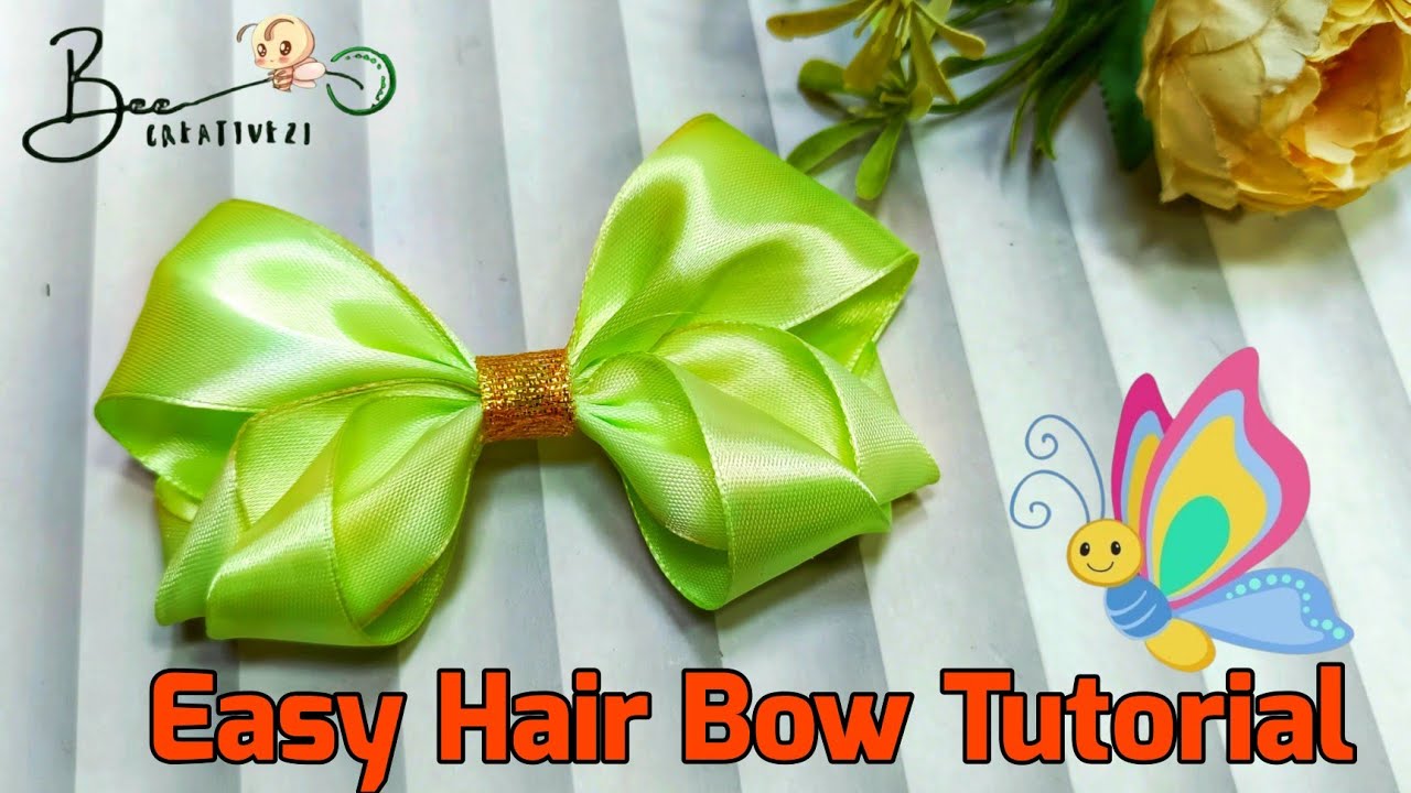 🩷 Hair Bow Tutorial 🩵 Super Easy And Beautiful Satin Ribbon Hair Bow Tutorial For Beginners