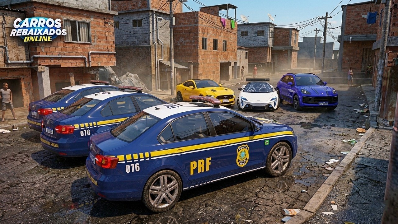 CARROS REBAIXADOS ONLINE | PRF CERCA MCLANREN vs MUSTANG vs MACAN NA FAVELA