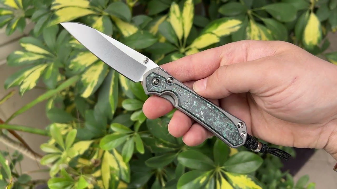Chris Reeve Small Sebenza 31 - Teal Magnetic CarboTi Inlay - Insingo CPM MagnaCut Knife From Recon 1