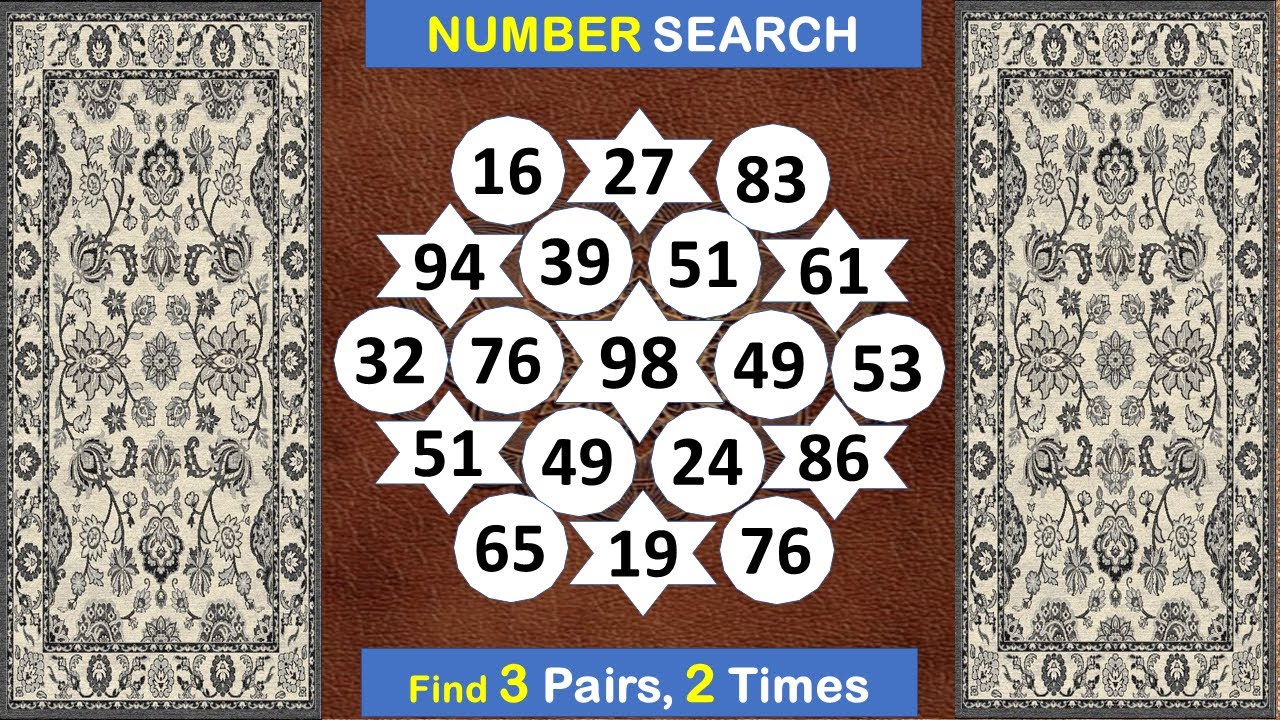 Number Search: Strengthen Your Brain Power #braingame #puzzle #match #memory #quiz #289