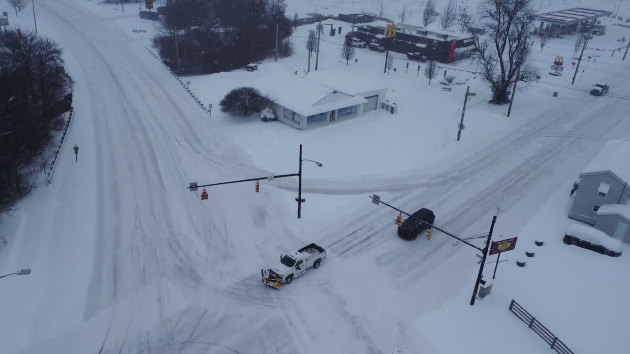 Record Snowfall in Miamisburg, OH From Drone - 1.25.26
