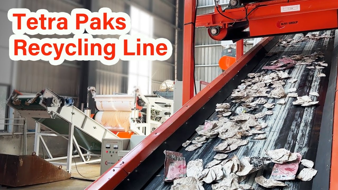 Tetra Paks Waste Recycling Line - Separate Paper & Plastic Easily!