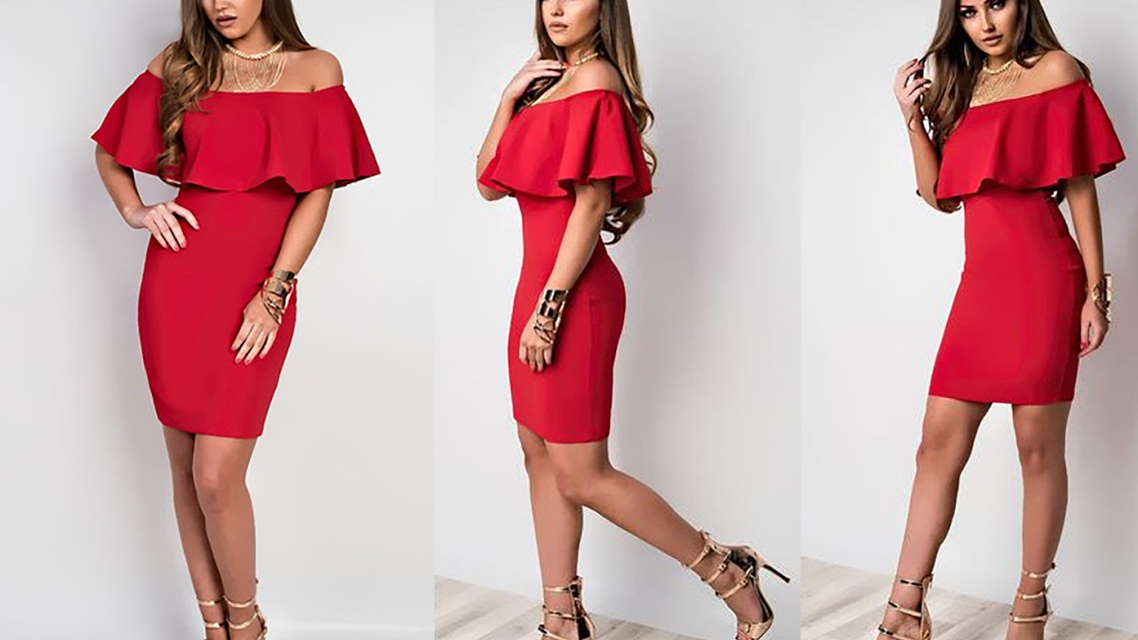 How To Make A Offshoulder Bodycon Dress I Beginner Sewing I Ovoke