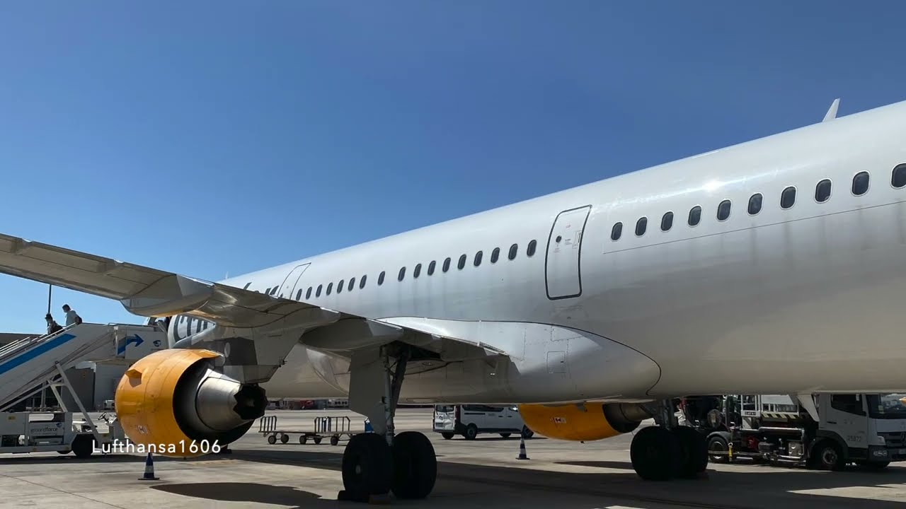 Condor A321-200 flight from Leipzig (LEJ) to Las Palmas / Gran Canaria (LPA) airport HD