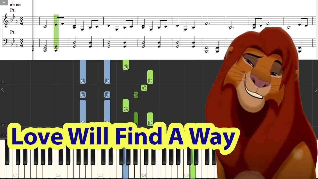[Piano Tutorial] Liz Callaway - Love Will Find A Way (The Lion King II Simba's Pride OST) -
