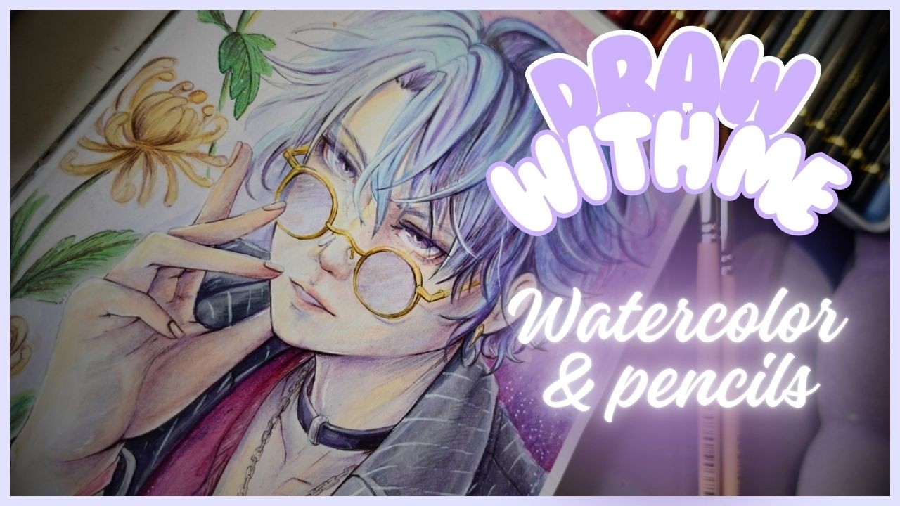 ★˖° Draw with Me ✦ Acuarelas y lápices ✦