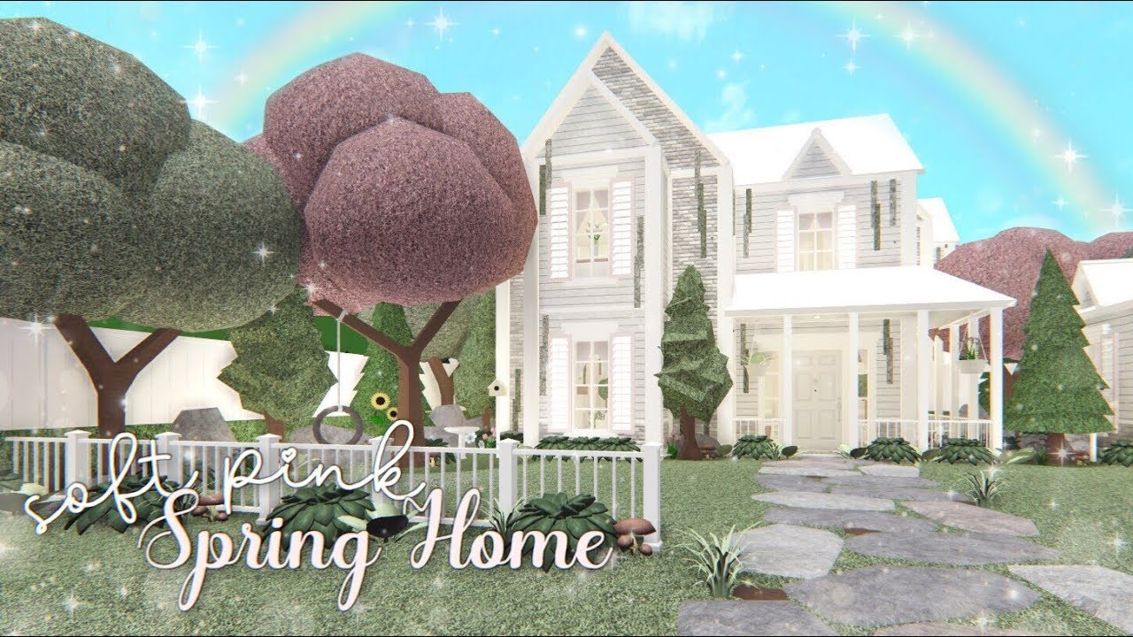 Bloxburg: Soft Pink Spring Home 🌸🌿✨