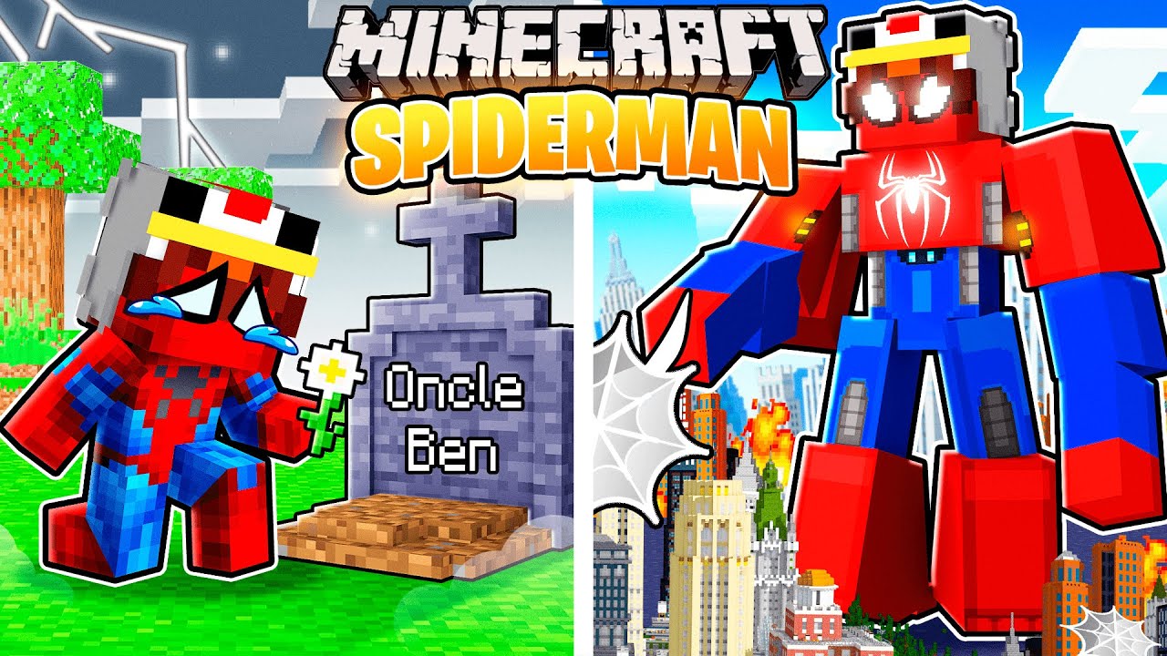 Vivre 100 ans en Tant que SPIDER MAN sur Minecraft !