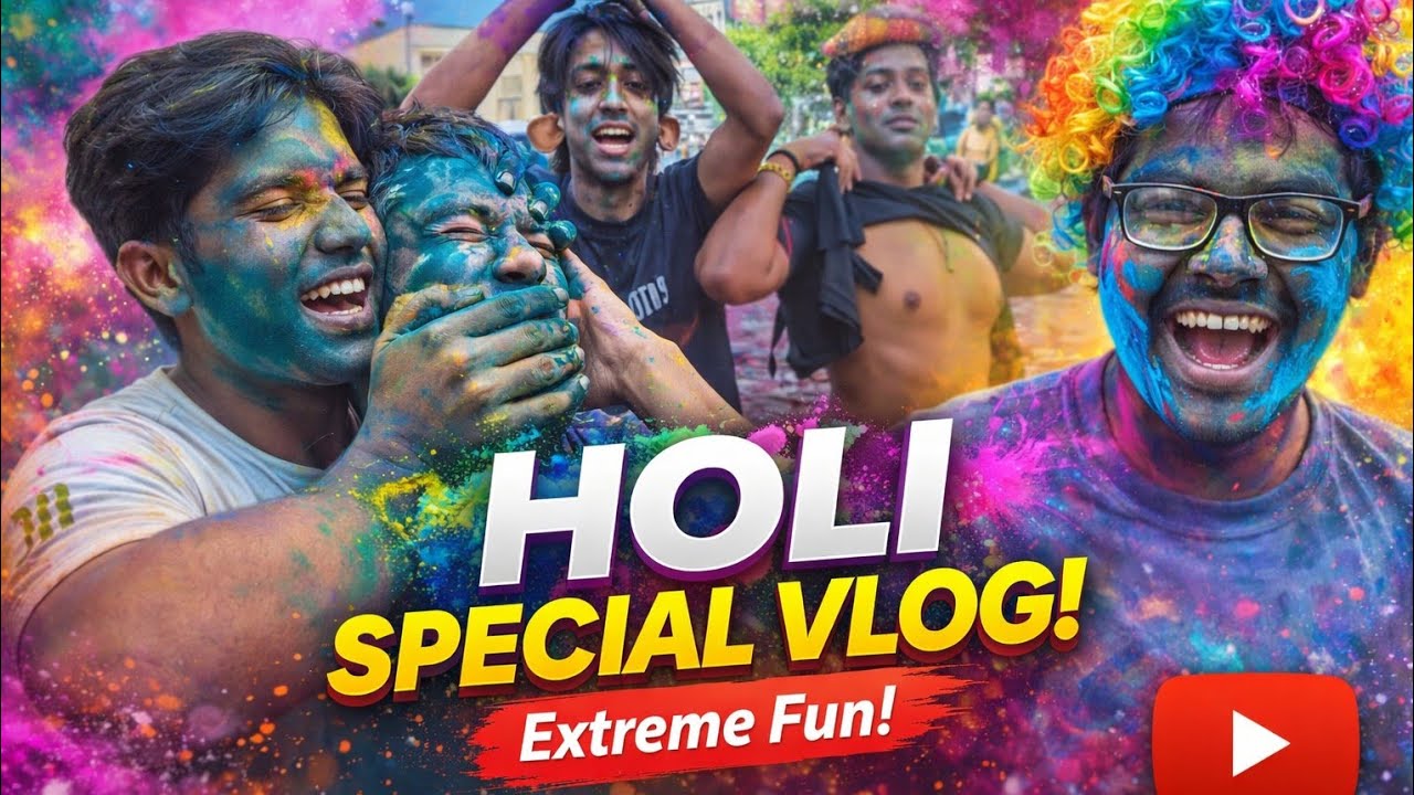 Holy special vlog | Aaj toh bhoot bna dia mera 😂 | Anant balyan |