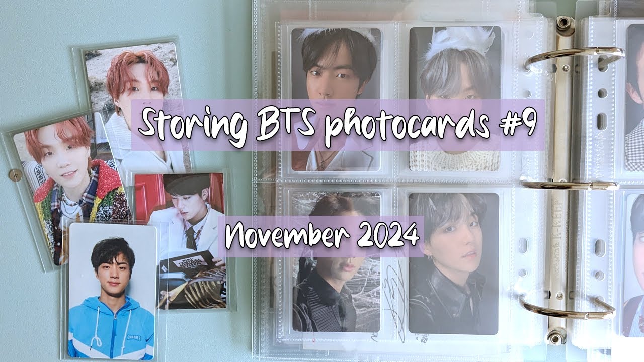 updating my new YoonJin binder & storing pcs! 🐹🐱✨ BTS binder update | Nov 24