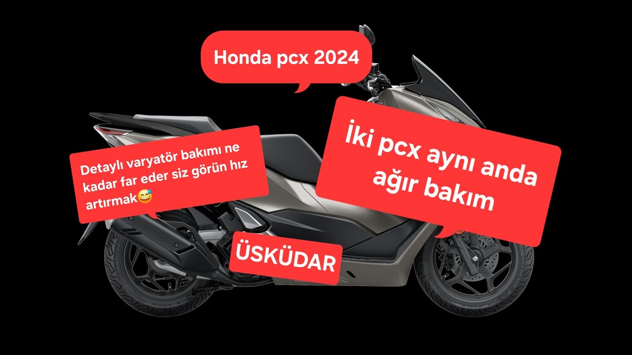 Honda pcx 2024 ağır bakım ve hız artırmak orjinal parça tam performans 2pcx aynı anda ve kıyaslama