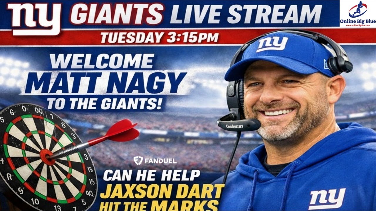 New York Giants HIRE Matt Nagy as OC — Can He Take Jaxson Dart to the Next Level? | LIVE 3:15pm