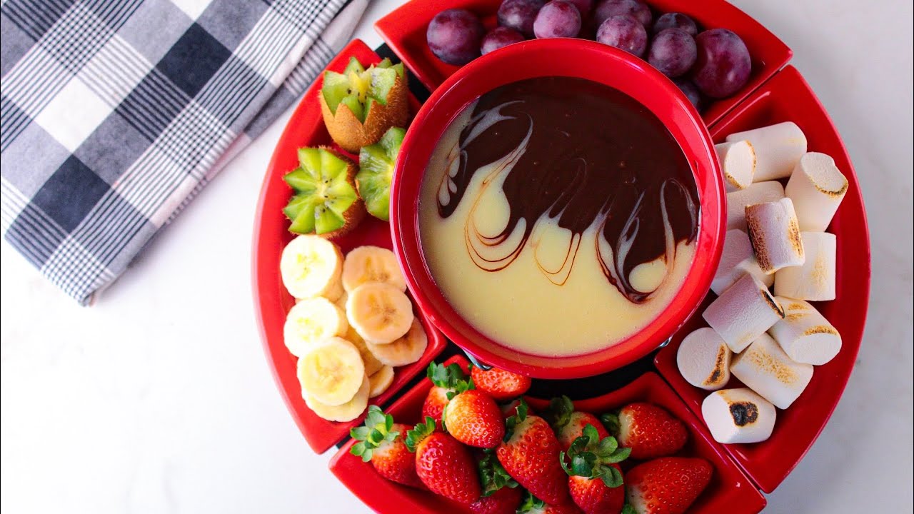FONDUE DE CHOCOLATE DUO | SOBREMESA RÁPIDO E FÁCIL DE FAZER