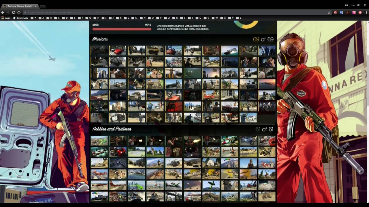 GTA V Social Club Checklist Working