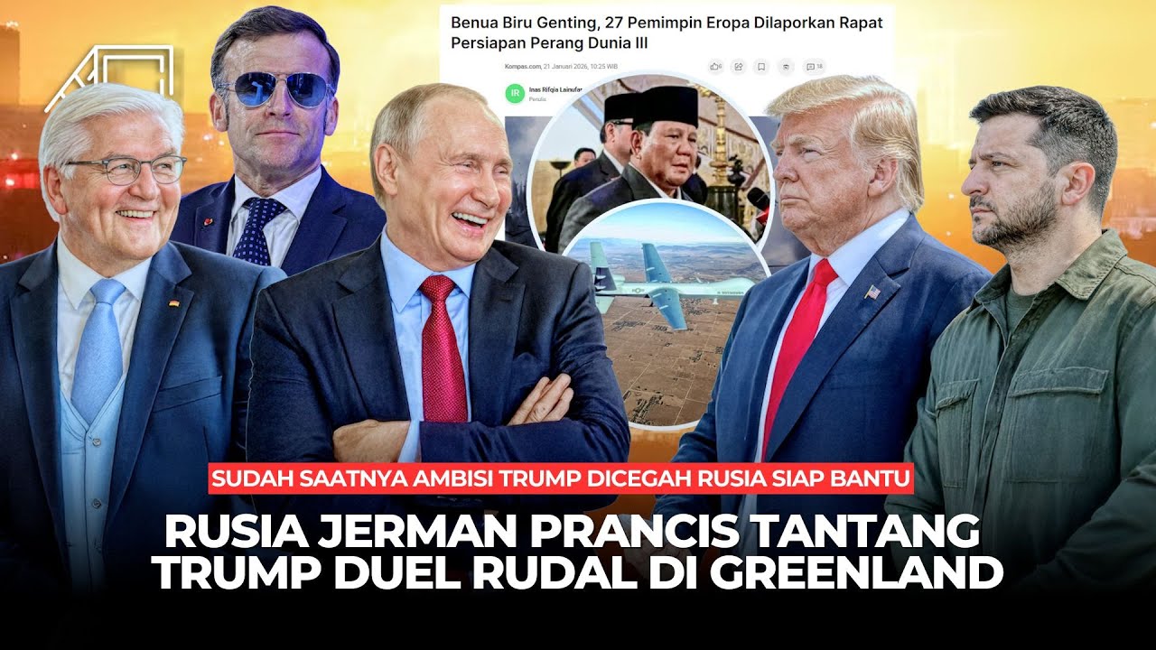 Trump Keringat Dingin 27 Pemimpin Uni Eropa Ladeni Perang Greenland Dibantu Rusia China! Berita AS
