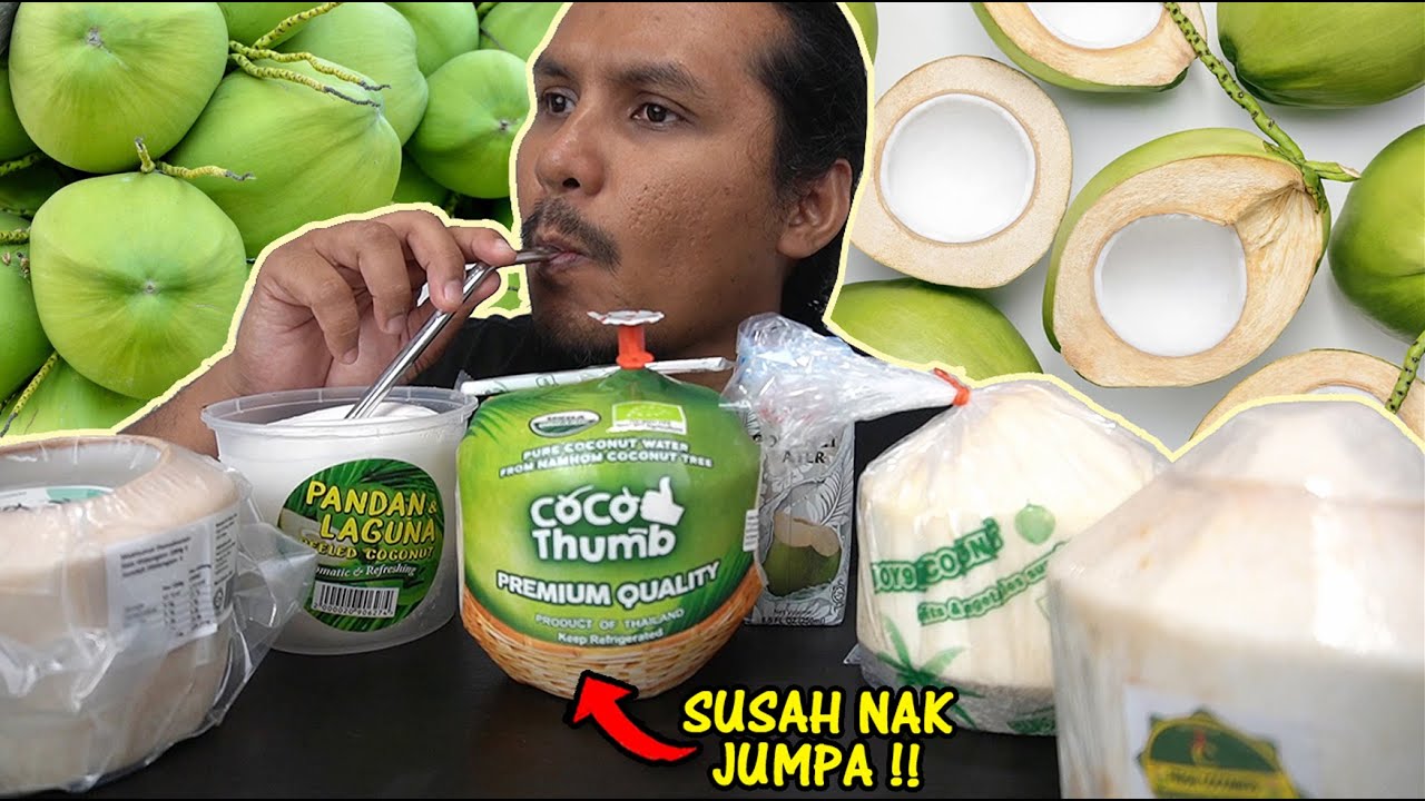 cara memilih air kelapa yang betul di bazaar ramadhan 2023 (mukbang malaysia) COCOTHUMB