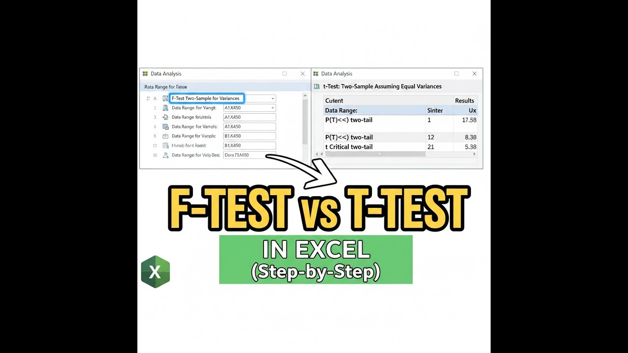 How to Perform F-Test & T-Test in Excel (Step-by-Step Tutorial)
